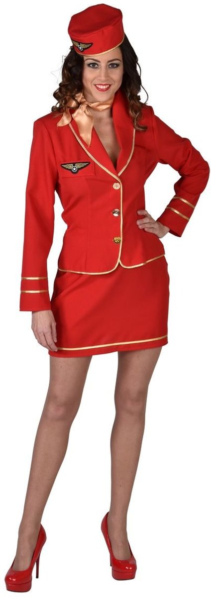 Stewardess Kostuum | Stewardess Turbulente Vlucht | Vrouw | Medium | Carnaval kostuum | Verkleedkleding